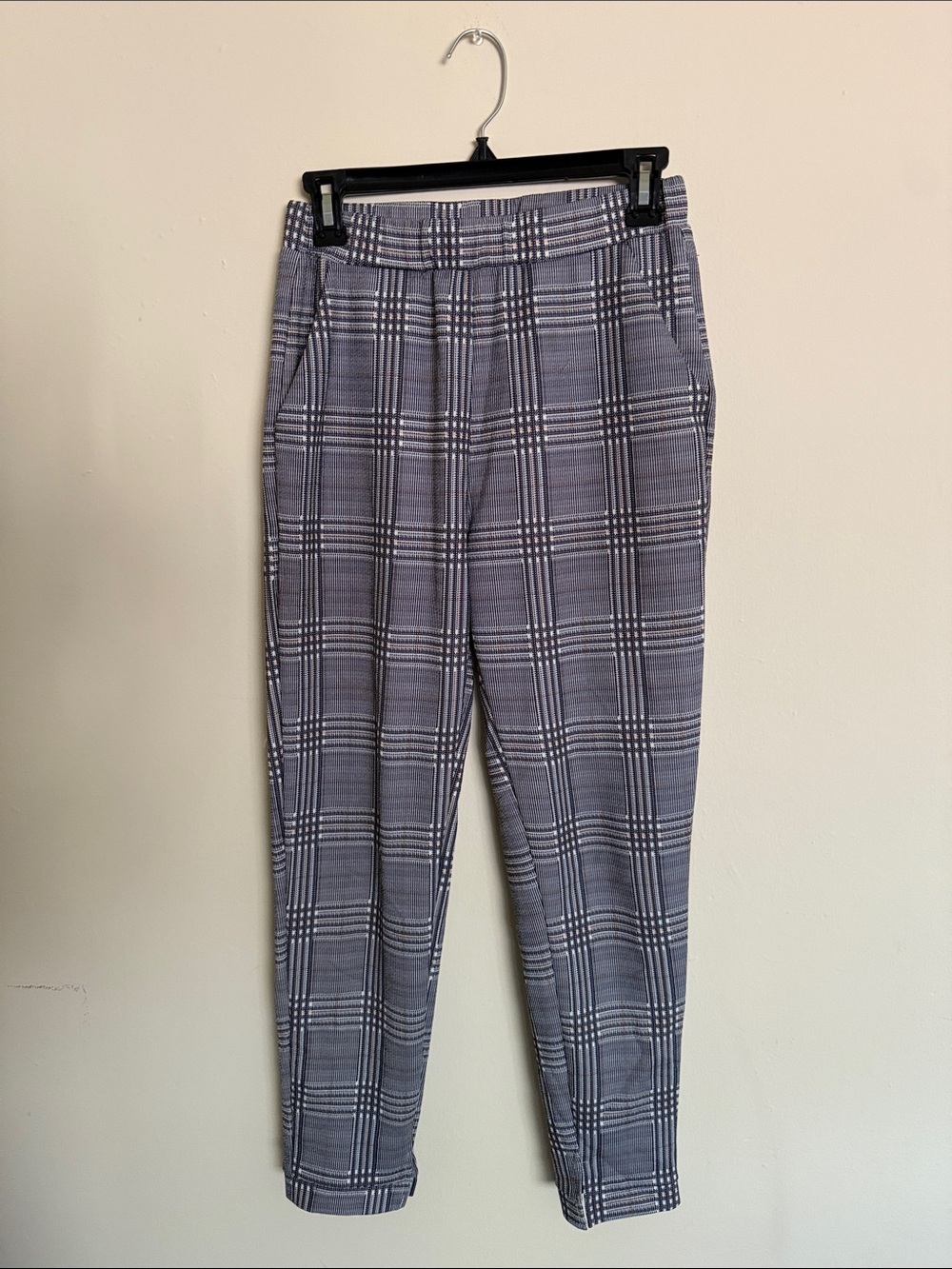 Plaid Gray Women’s Stretch Trousers
